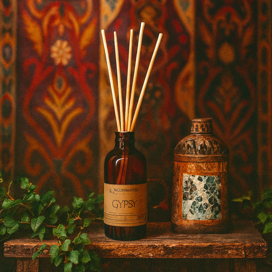Gypsy - Reed Diffuser - Inspired by Stevie Nicks! - Sandalwood, Amber, Cypress & Patchouli -- by Moon Water Apothecary! (Copy)