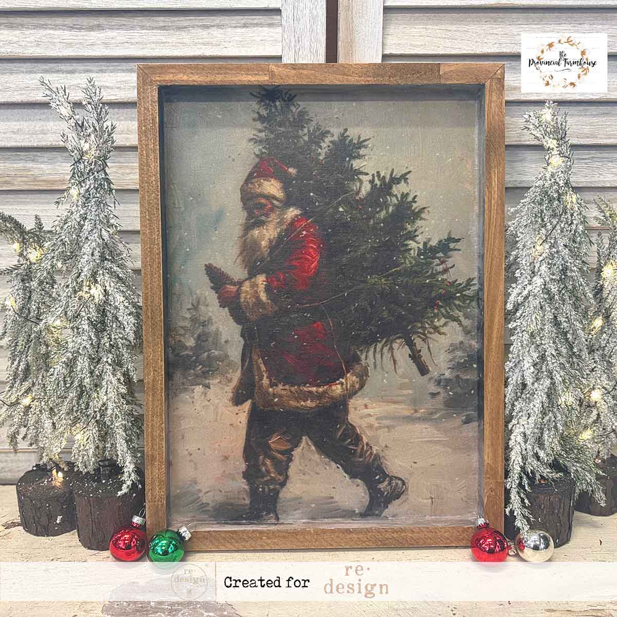 A3 DECOUPAGE FIBER PACK – SANTA’S WOODLAND STROLL – 3 SHEETS, 11.7″X16.5″