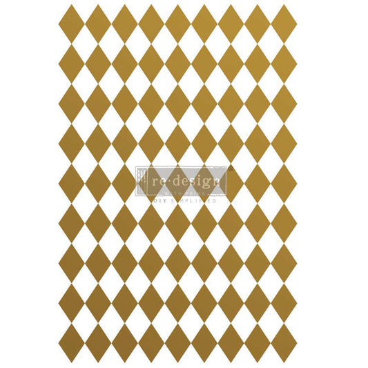 DECOR TRANSFERS – GOLD Harlequin