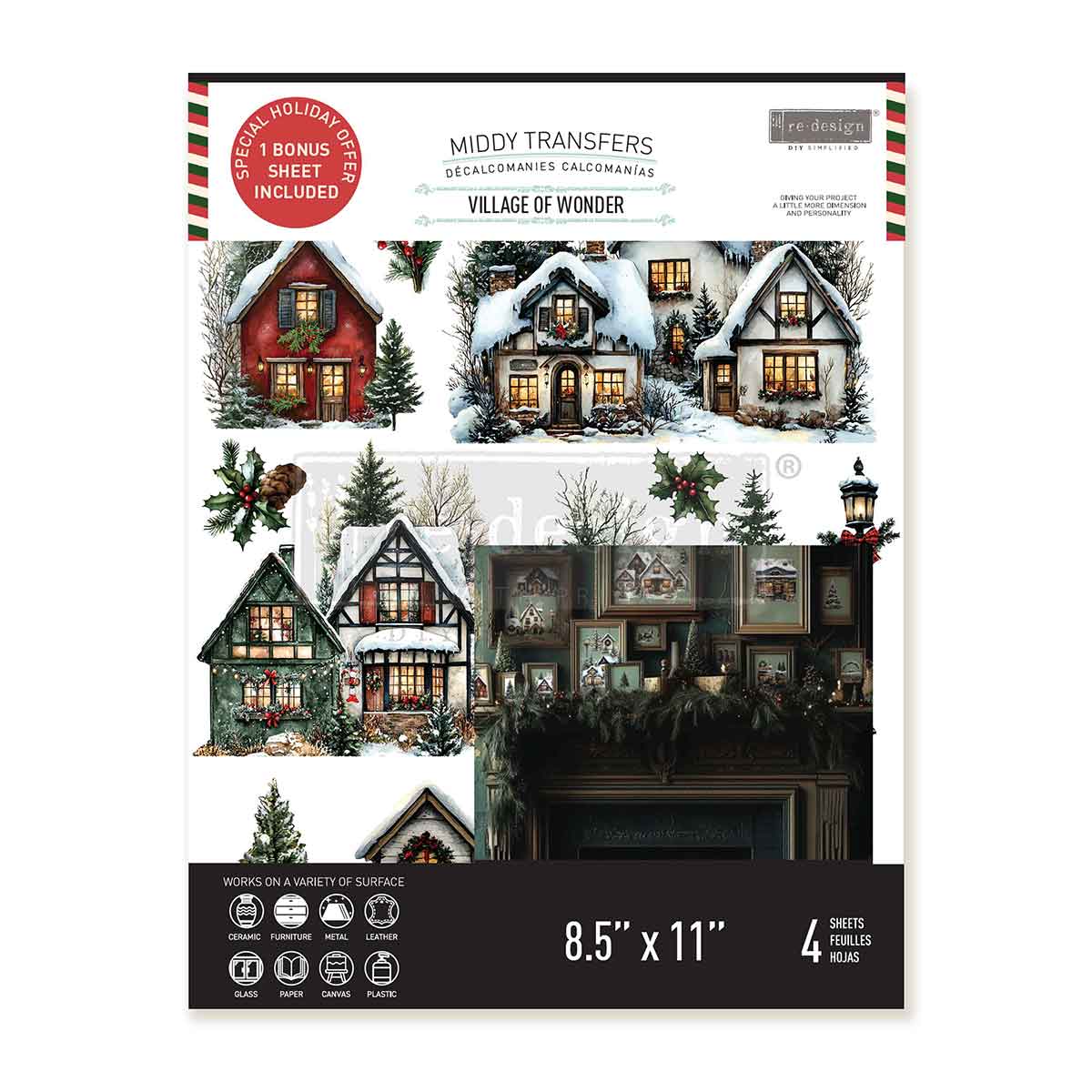 MIDDY TRANSFERS® – Village of Wonder – 4 SHEETS, 8.5″X11