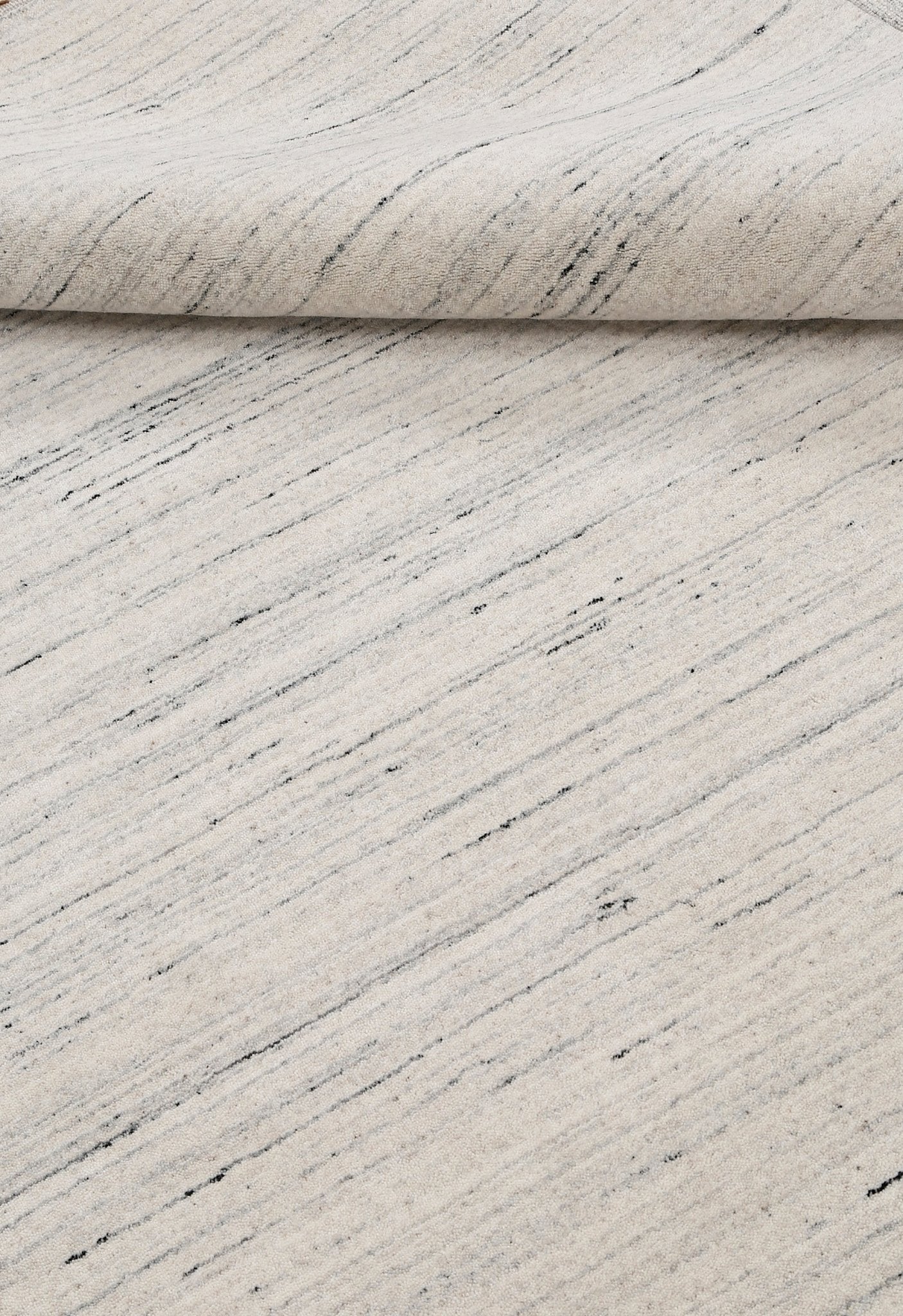Ivory Modern Style Hand Loomed Wool Area Rug