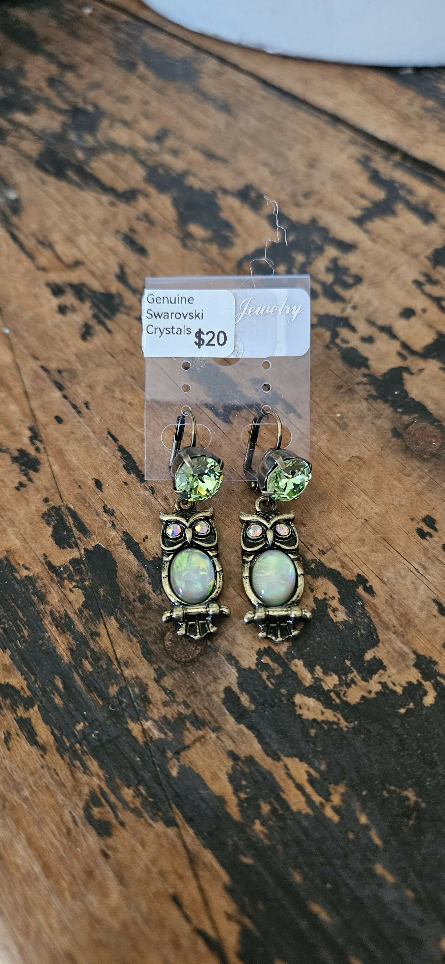 Anytime Crystals 8.5mm Wise Owl Earrings