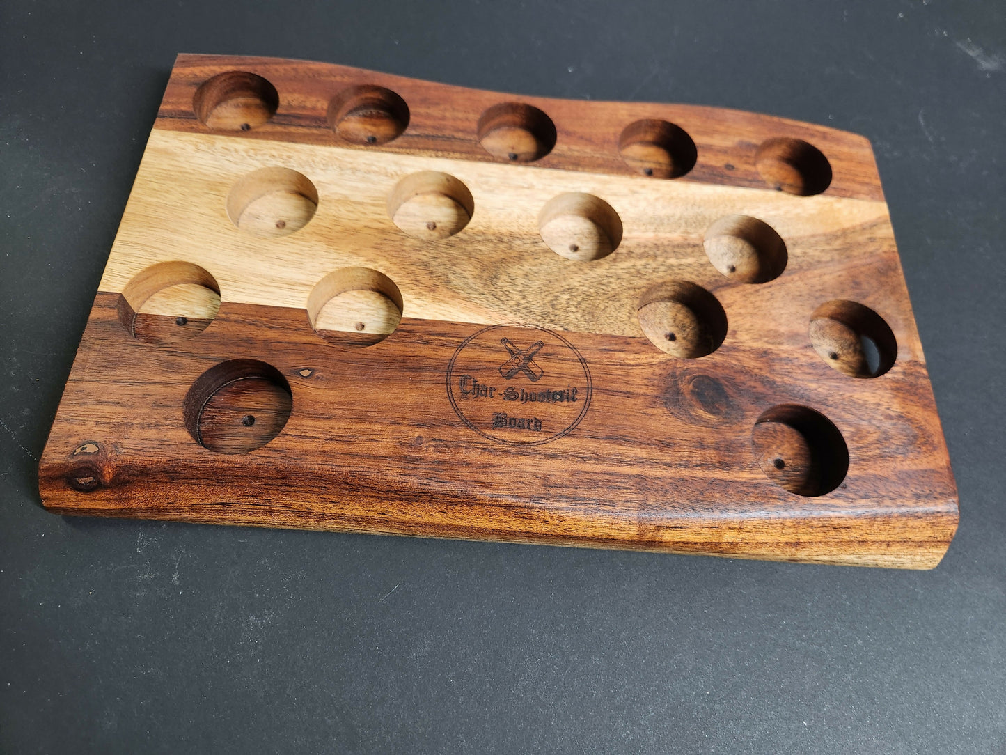 Acacia wood Char-shooterie board 21