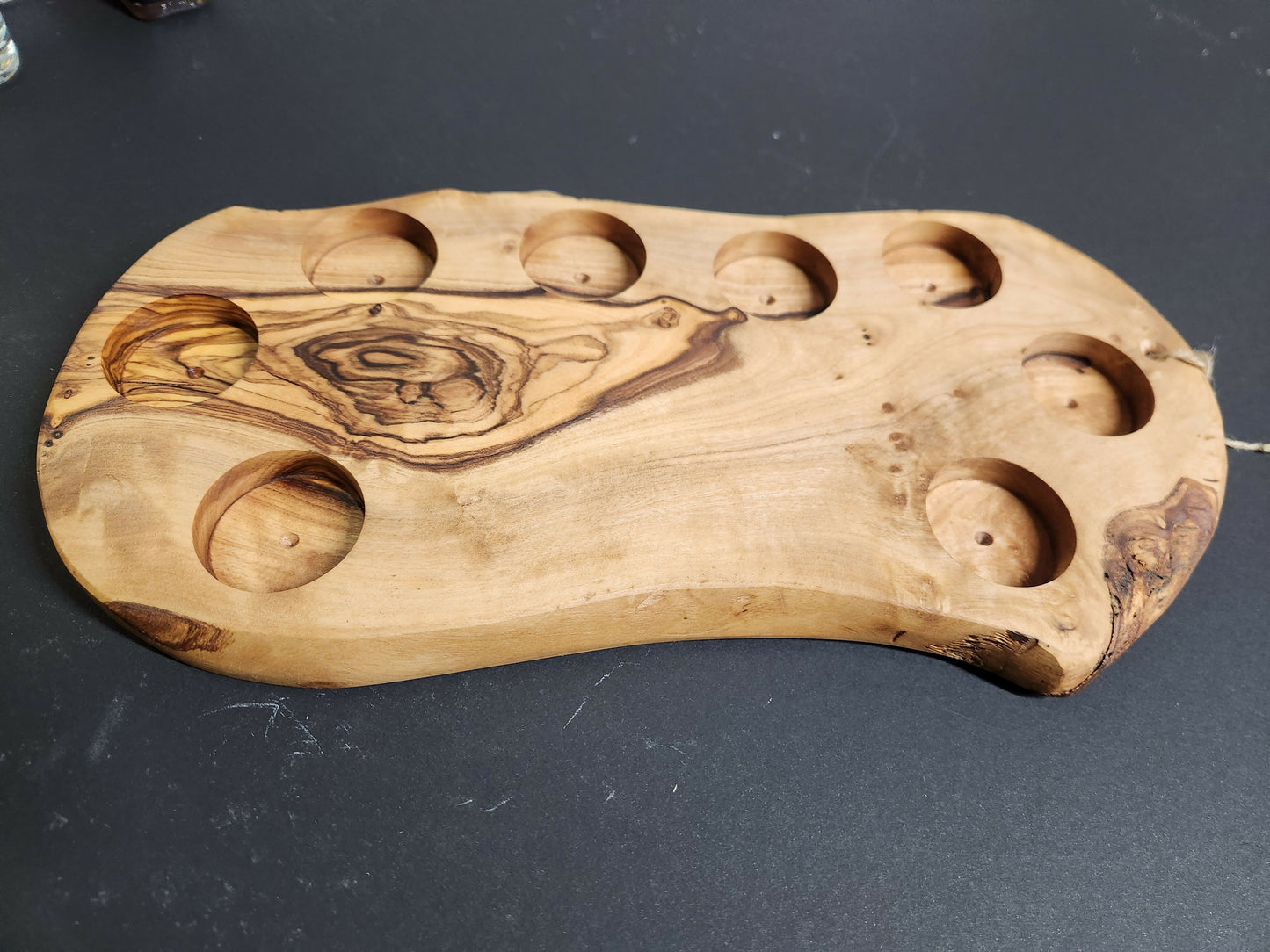 Olive wood Char-shooterie board 2