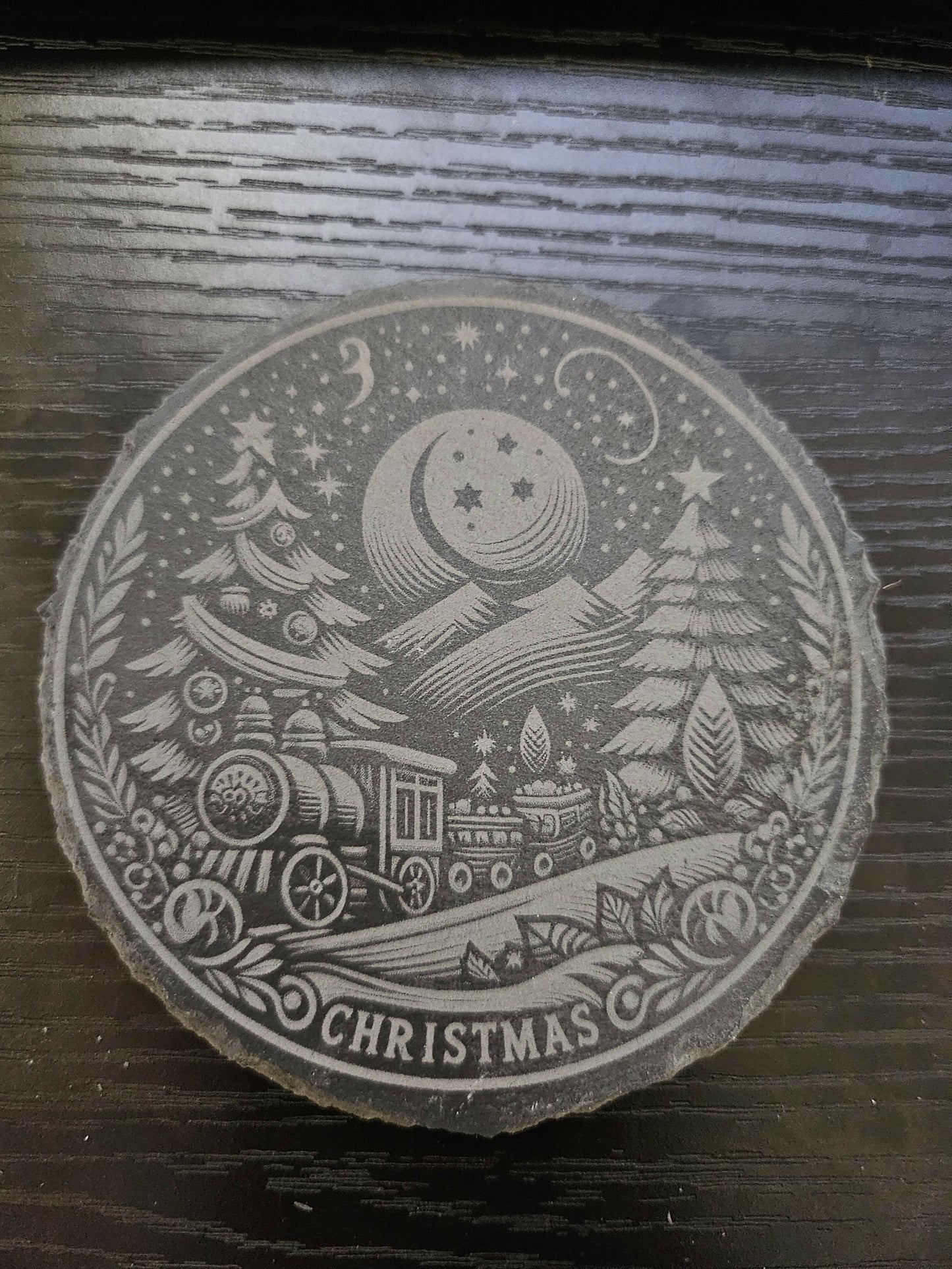 Christmas Scene Slate Coasters