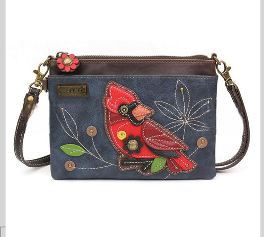 Anytime Crystals Chala Handbags Mini Crossbody- Cardinal