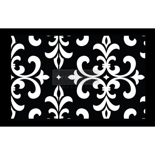 Modern Damask Stencil Roll