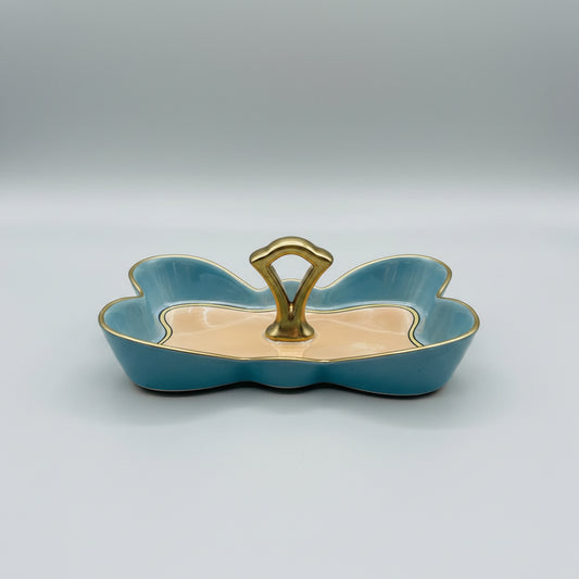 Lustreware Gold Handled Jewelry Dish