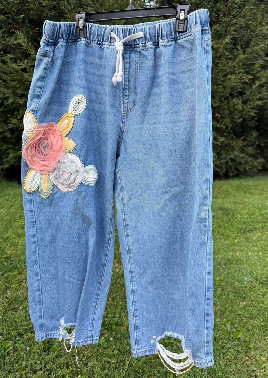 Adorable Stretch Denim Capri's - 2XL