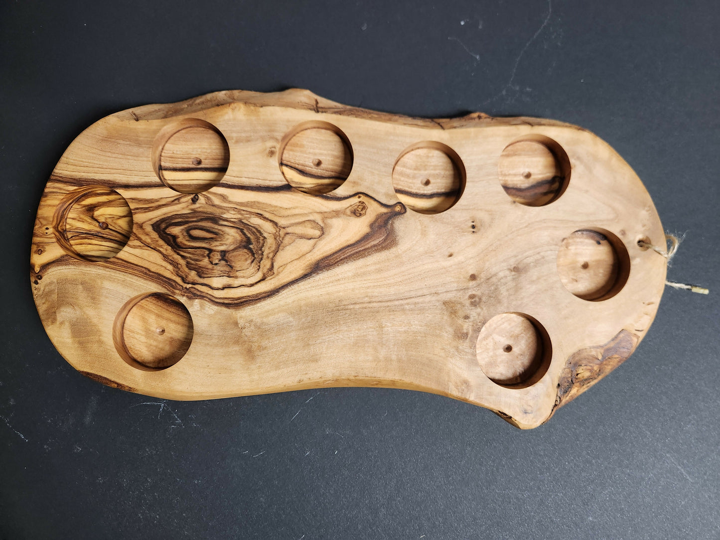 Olive wood Char-shooterie board 2