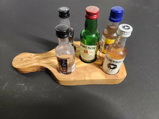 single Olive wood Char-shooterie board
