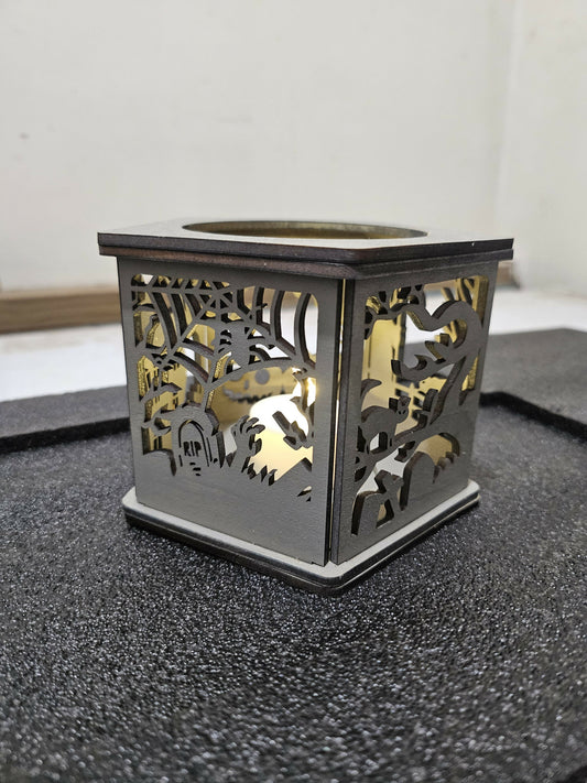 Halloween Tea Light Lamp w/7 color changing light