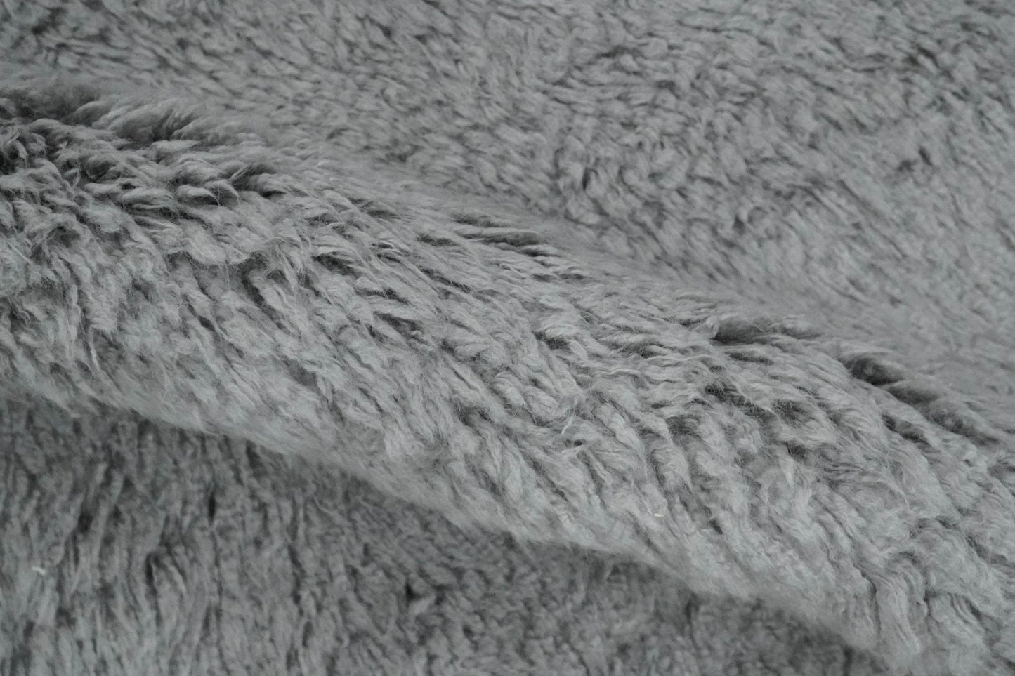 Gray Modern Solid Design Hand Woven Wool Area Rug