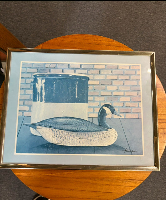 Goose and crock still life print