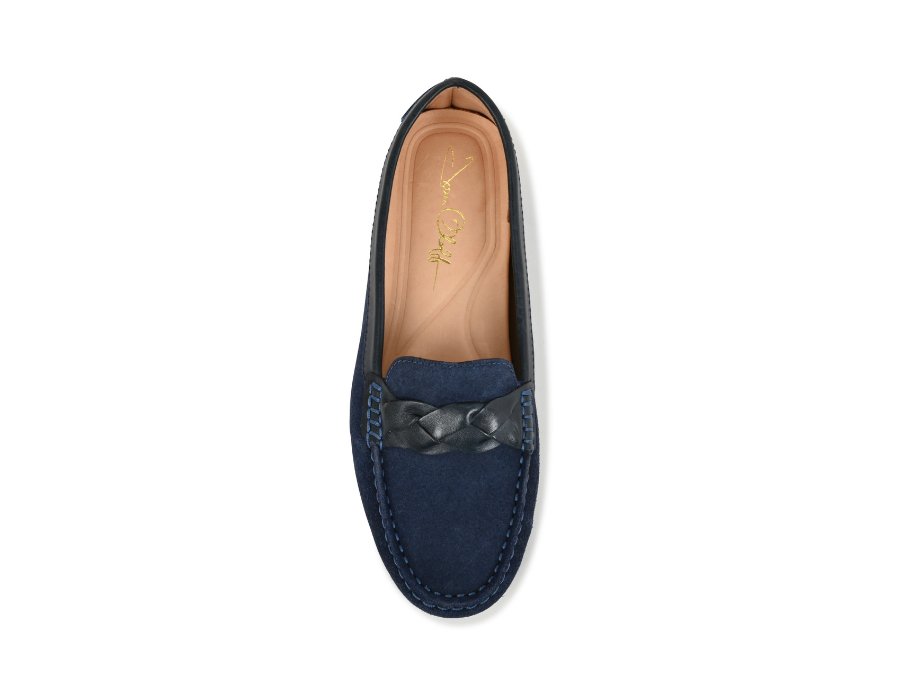 PIPER Leather Driving Loafer Navy