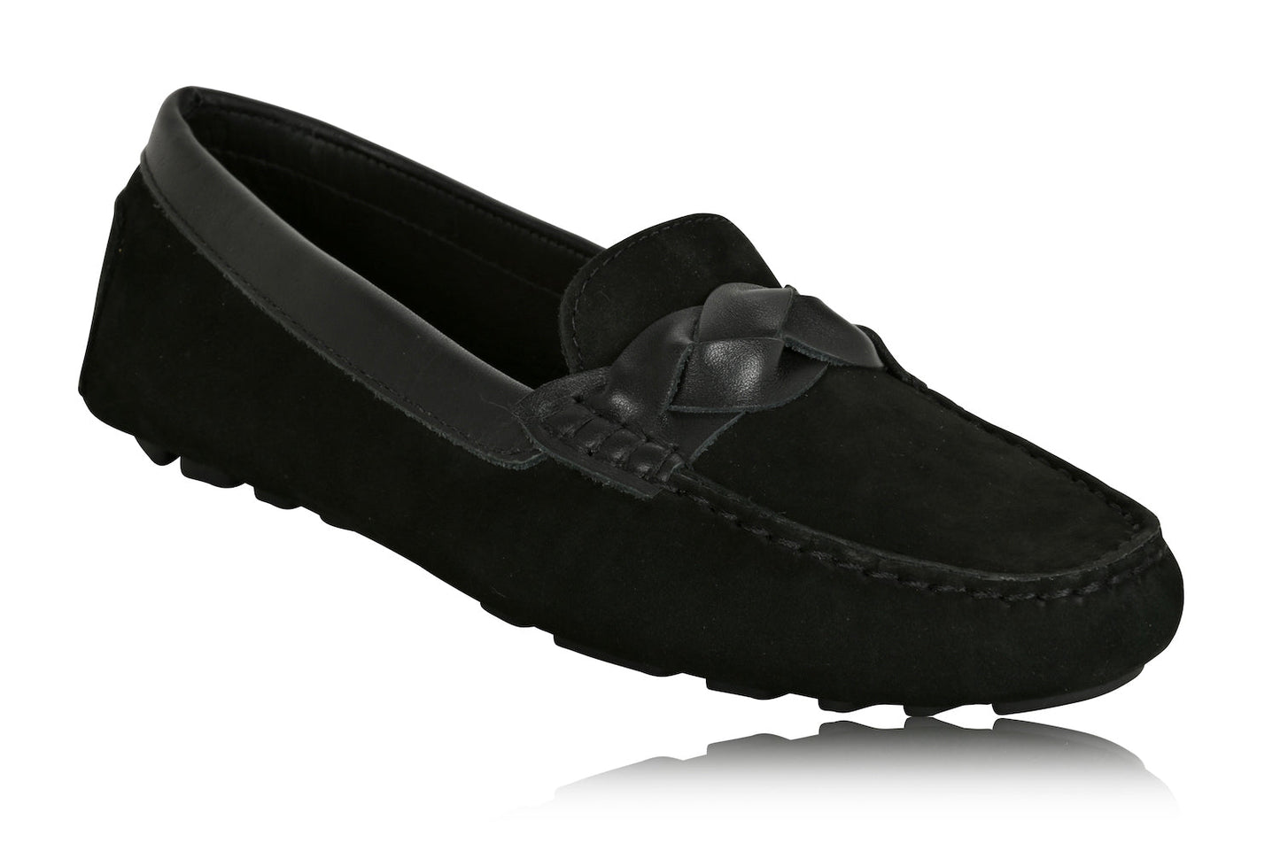 PIPER Leather Driving Loafer Black