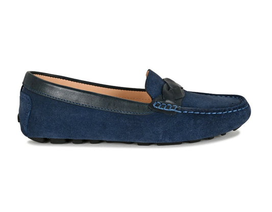 PIPER Leather Driving Loafer Navy