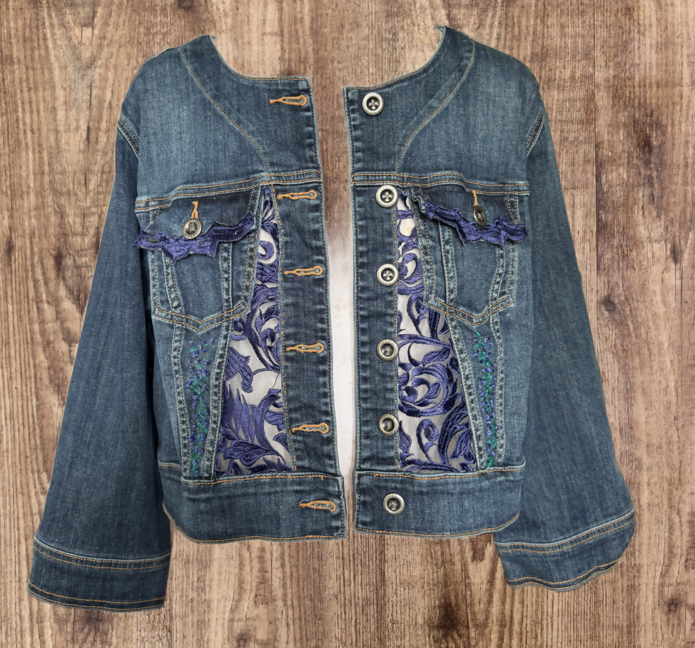Upcycled Stretch Denim Jacket XL