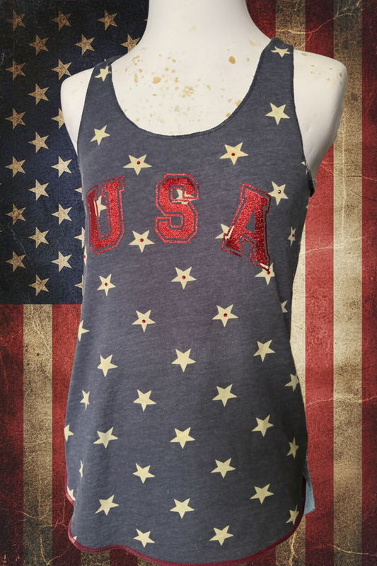 Knit Americana Tank Top, Small