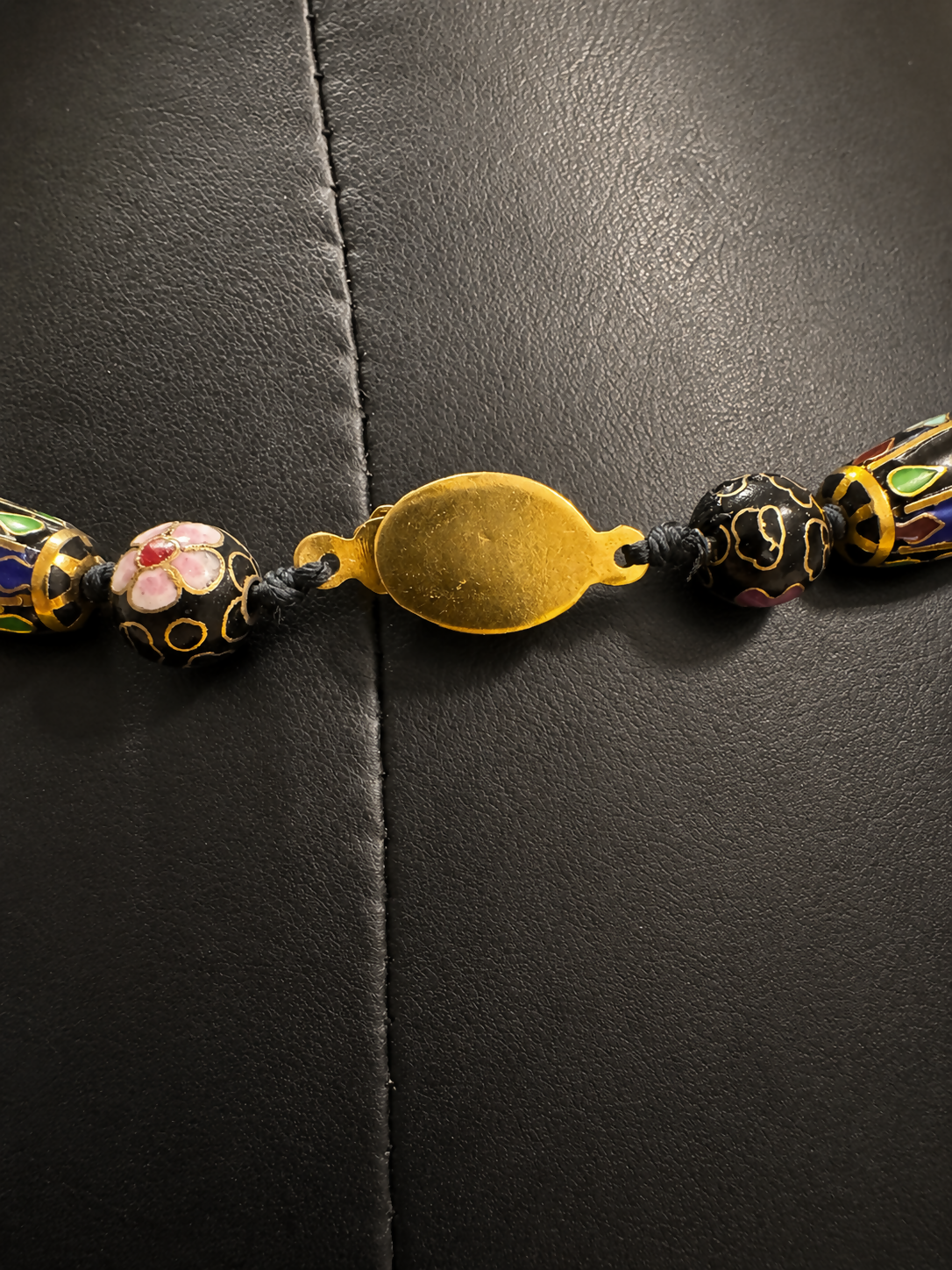 Vintage Chinese Cloisonné Enamel Bead Necklace