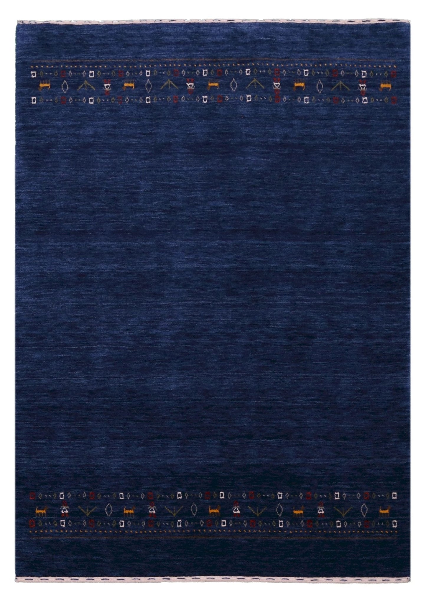 Contemporary Blue Design Hand Loomed Wool Area Rug