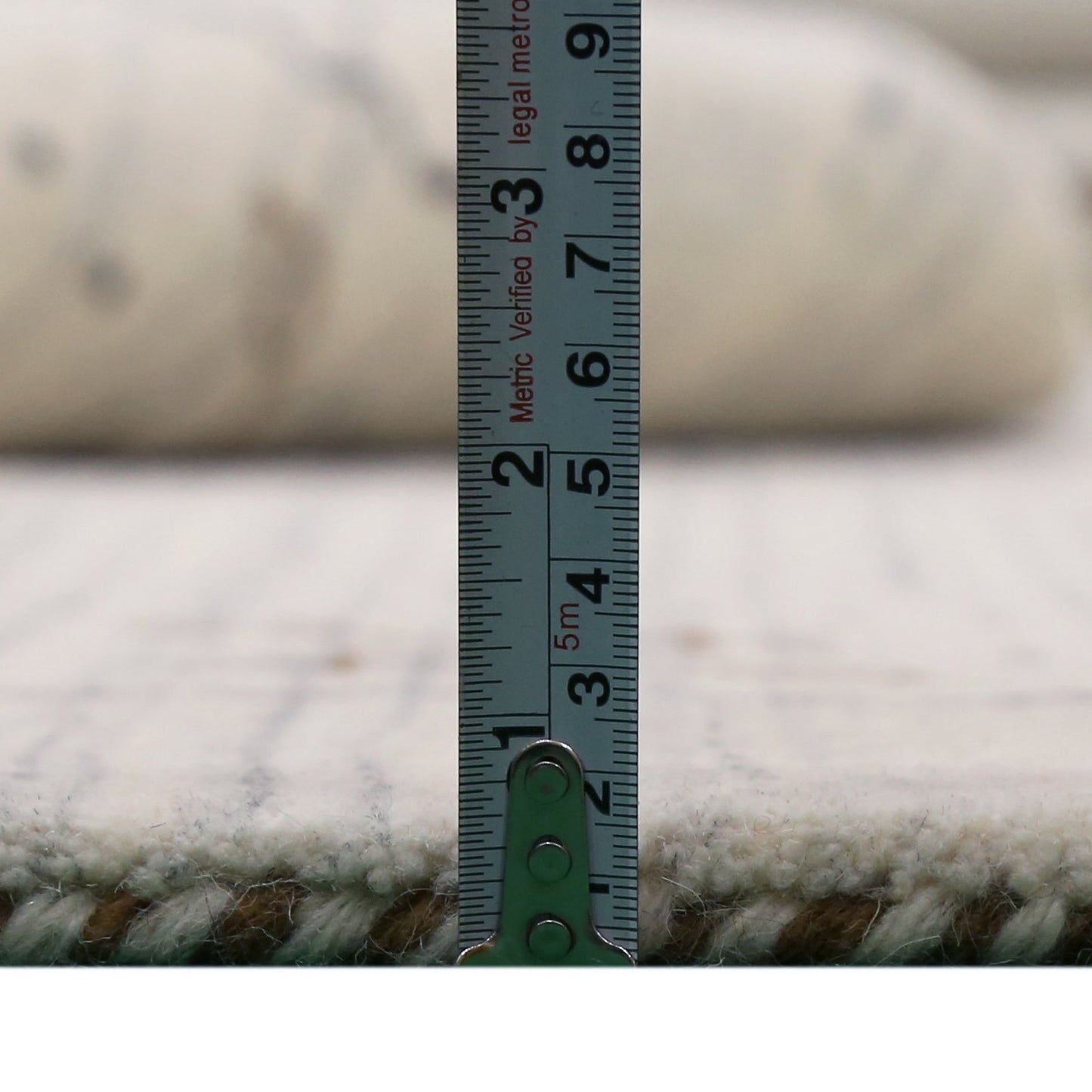 Ivory Gabbeh Border Design Hand Loomed Wool Rug