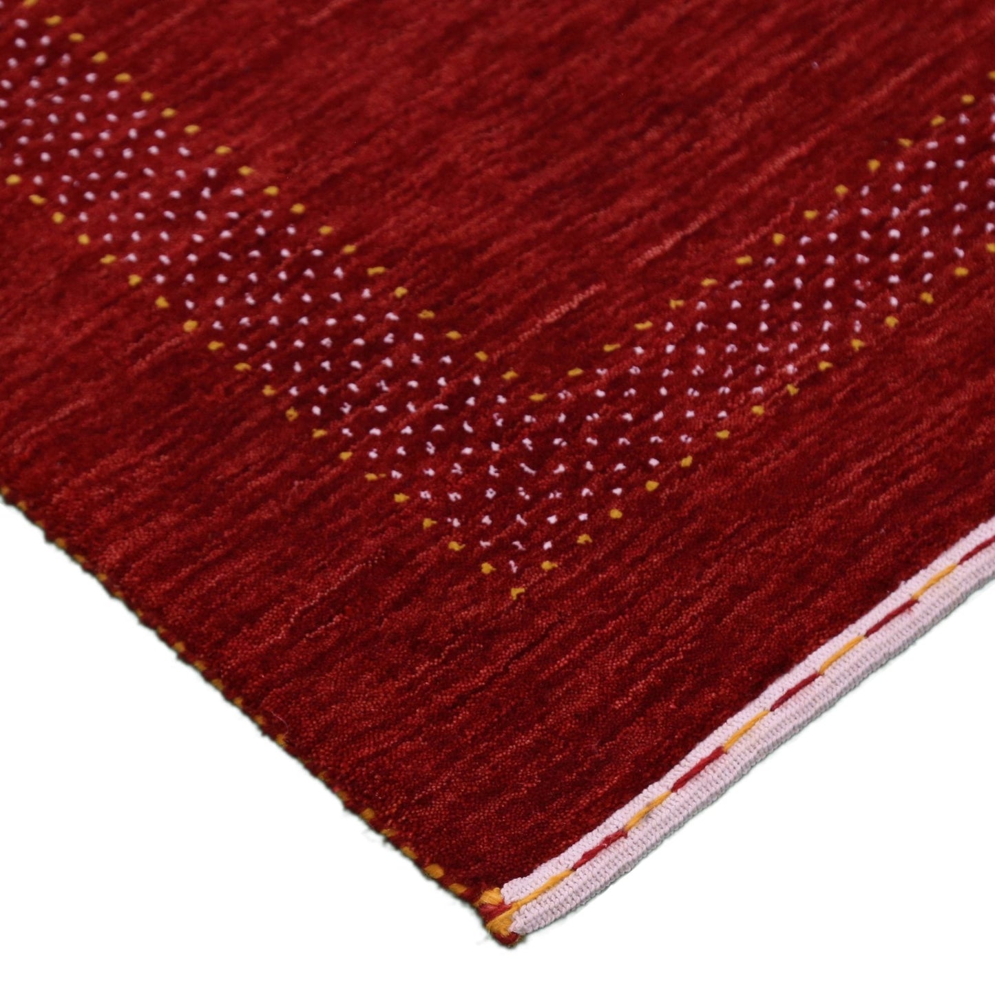 Red Center Pattern Hand Loomed Wool Area Rug