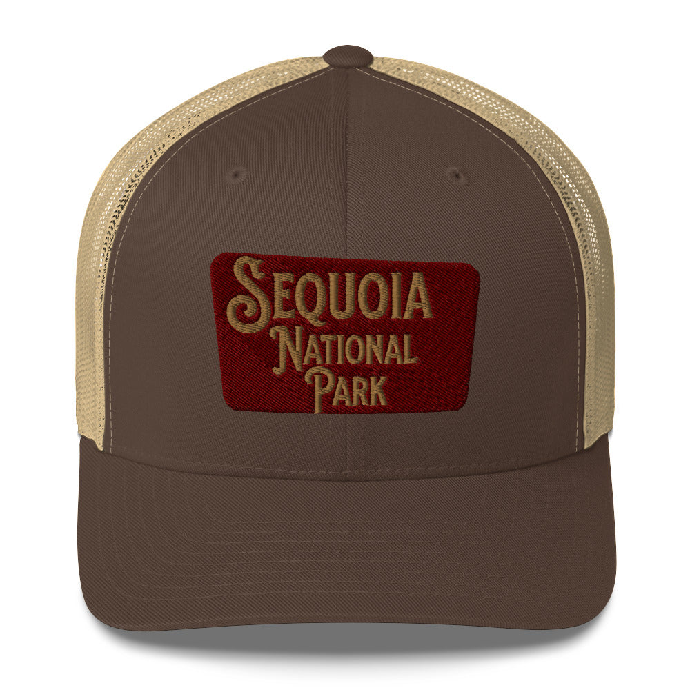Sequoia Embroidered National Park Sign Trucker Hat