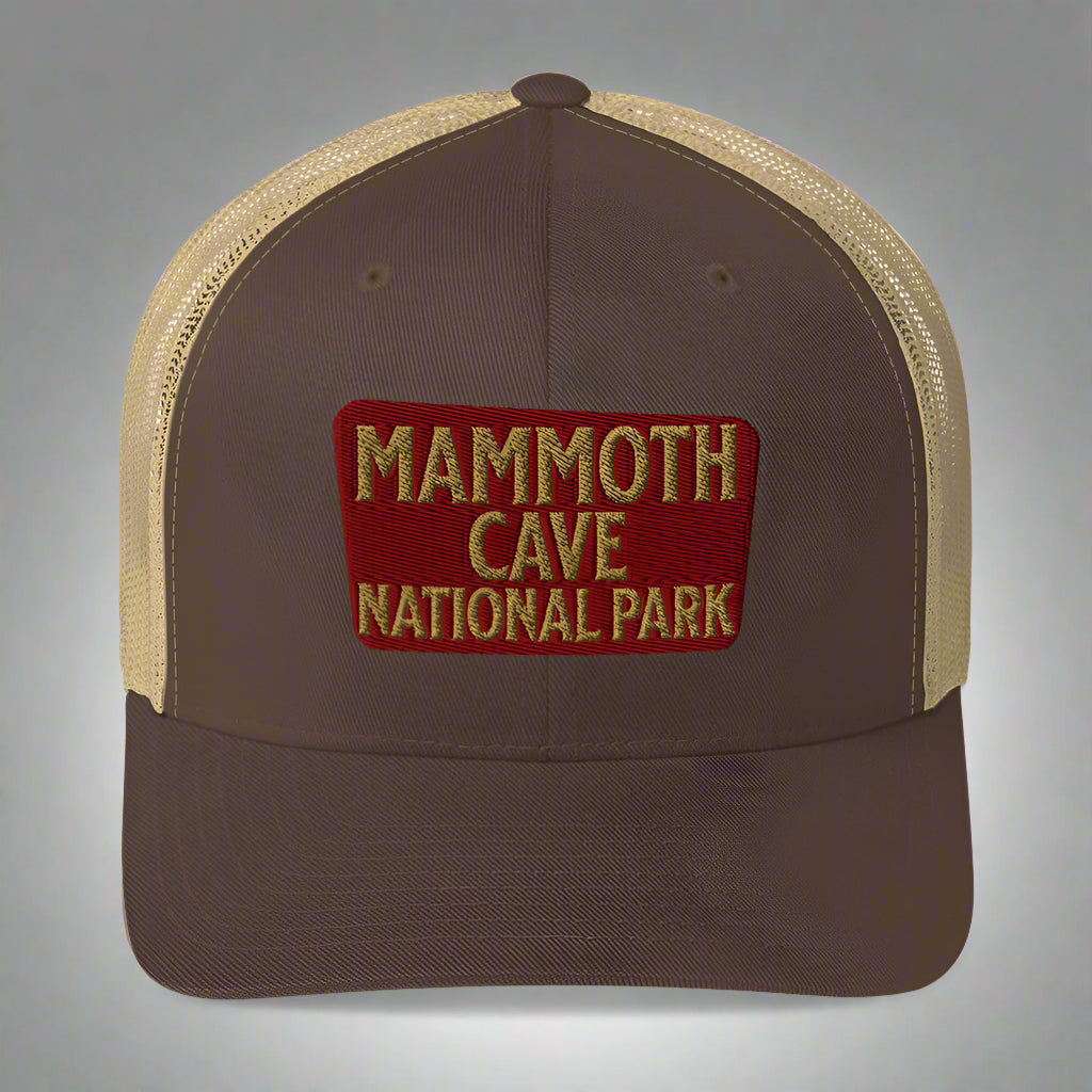 Mammoth Cave National Park Sign Embroidered Trucker Hat