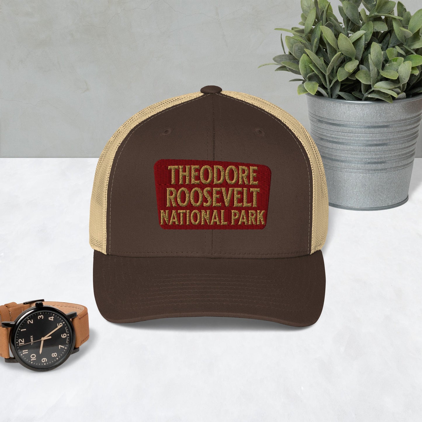 Theodore Roosevelt National Park Sign Embroidered Trucker Hat