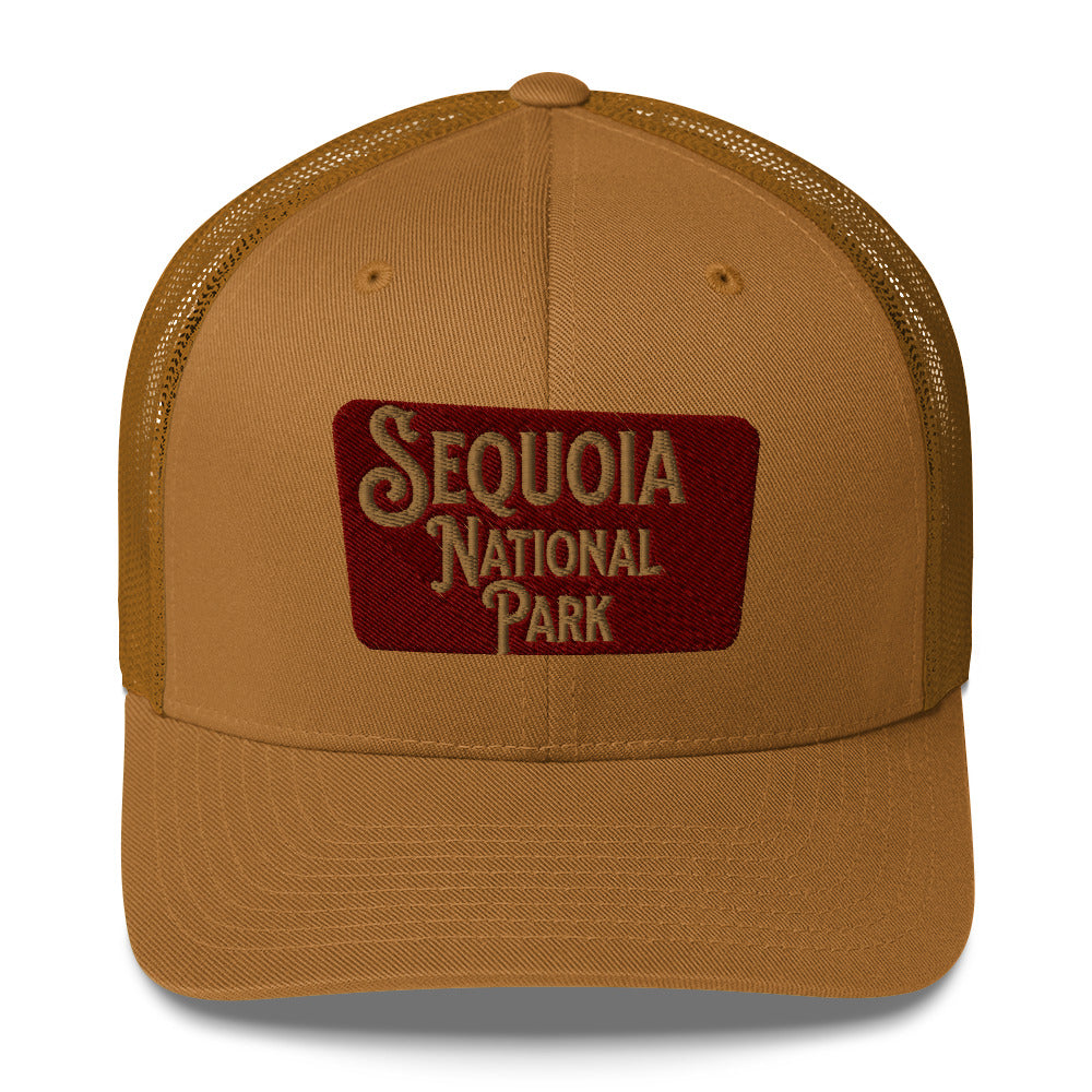 Sequoia Embroidered National Park Sign Trucker Hat