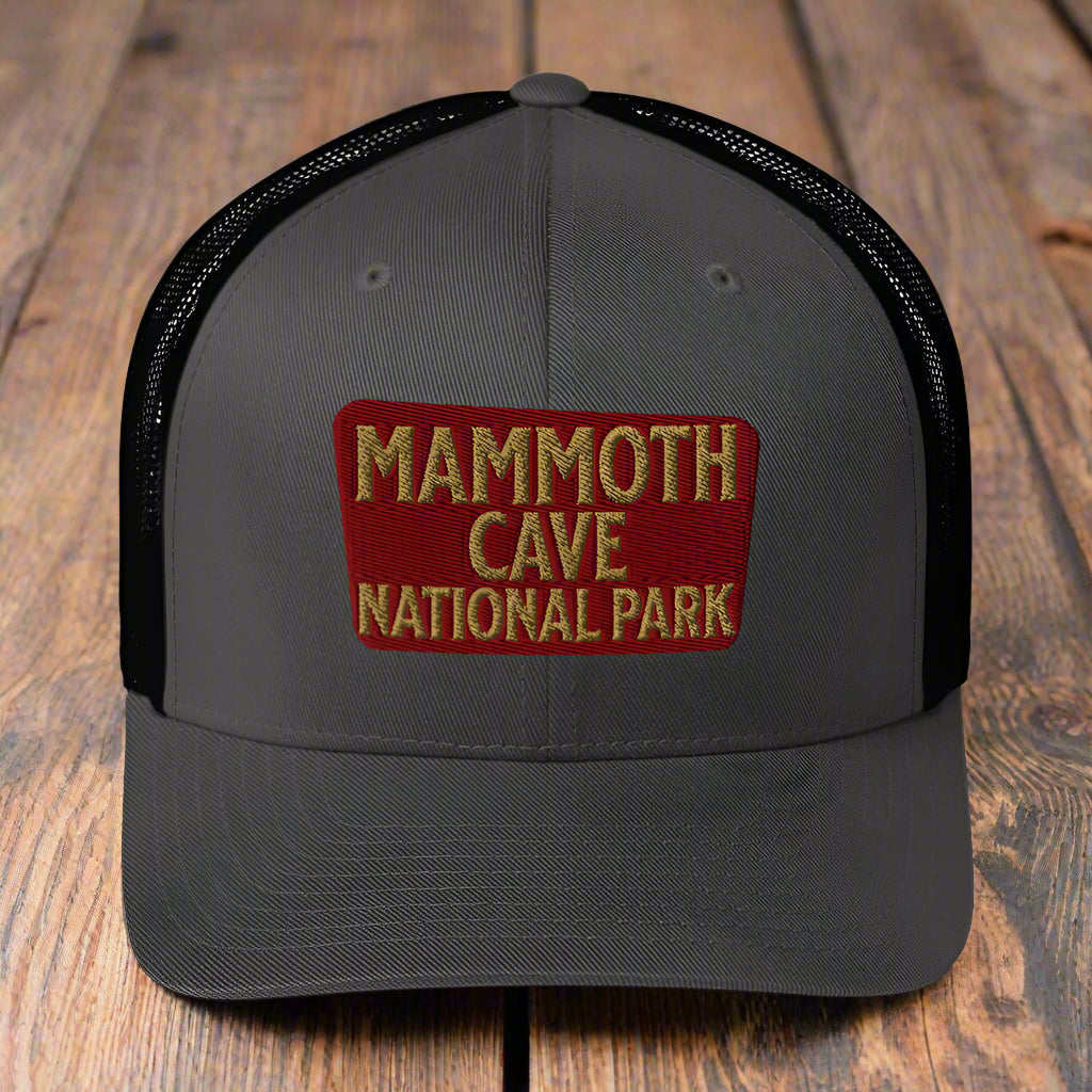 Mammoth Cave National Park Sign Embroidered Trucker Hat