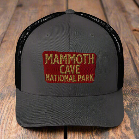 Mammoth Cave National Park Sign Embroidered Trucker Hat