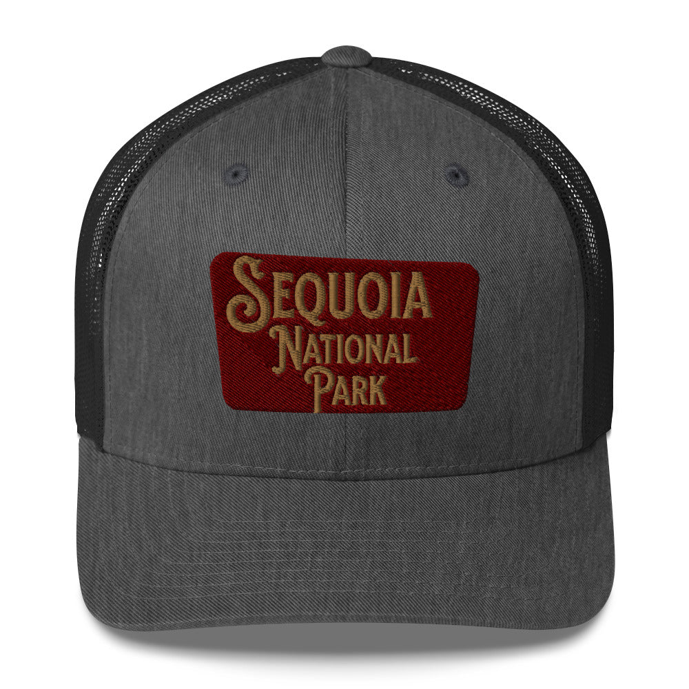 Sequoia Embroidered National Park Sign Trucker Hat