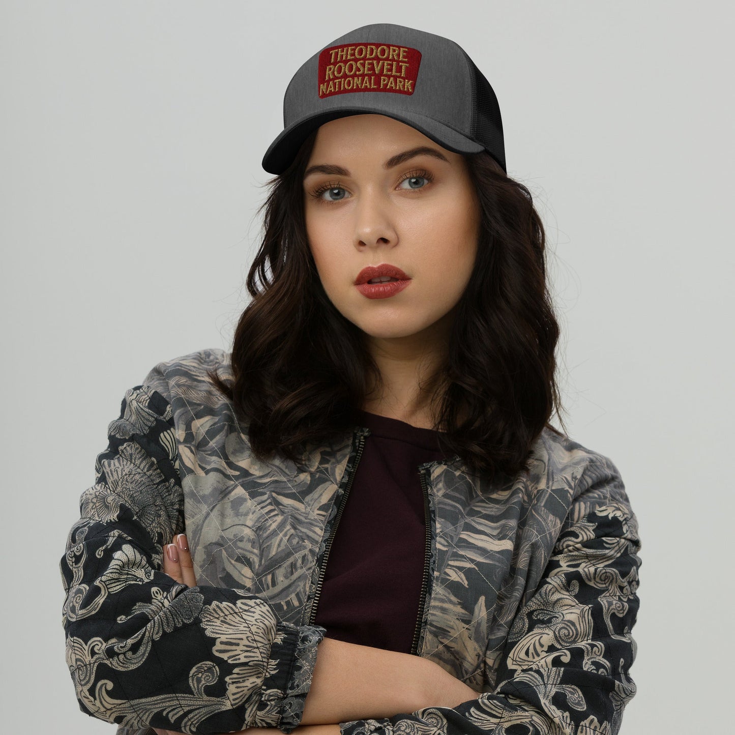 Theodore Roosevelt National Park Sign Embroidered Trucker Hat
