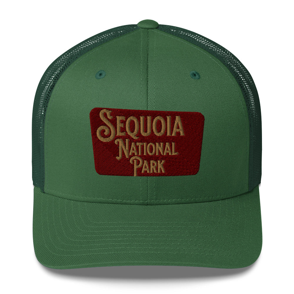 Sequoia Embroidered National Park Sign Trucker Hat