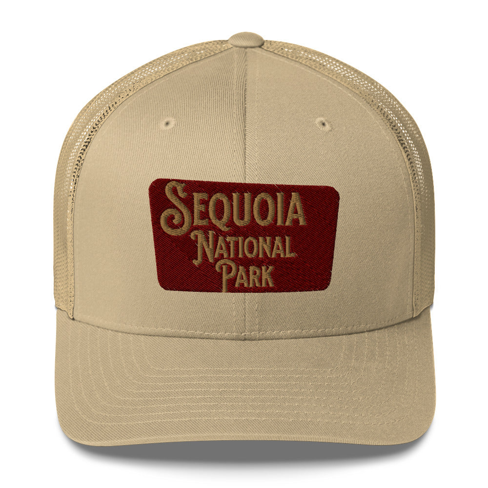 Sequoia Embroidered National Park Sign Trucker Hat