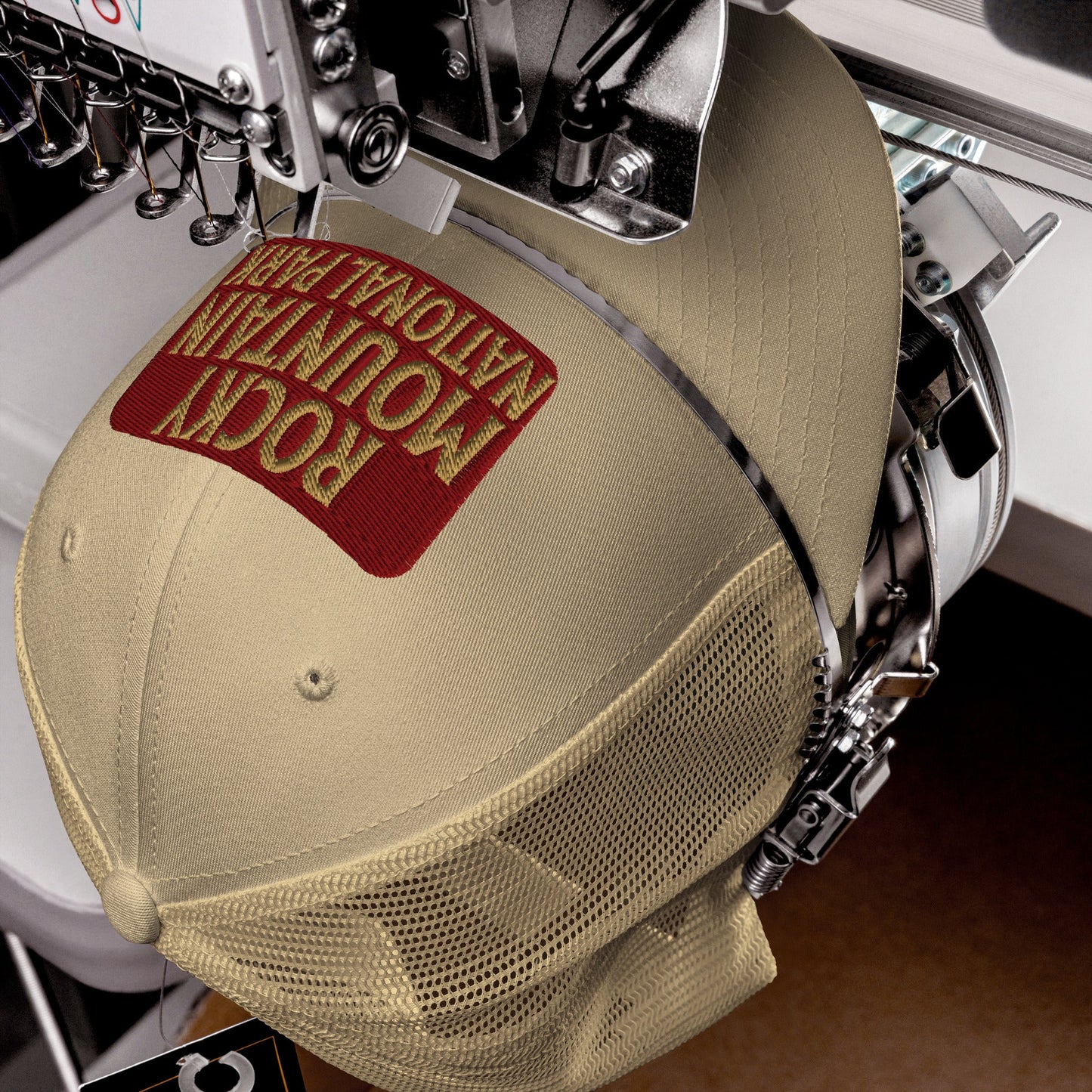 Rocky Mountain National Park Sign Embroidered Trucker Hat