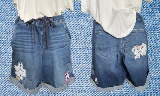BOHO Upcycled denim shorts, 18