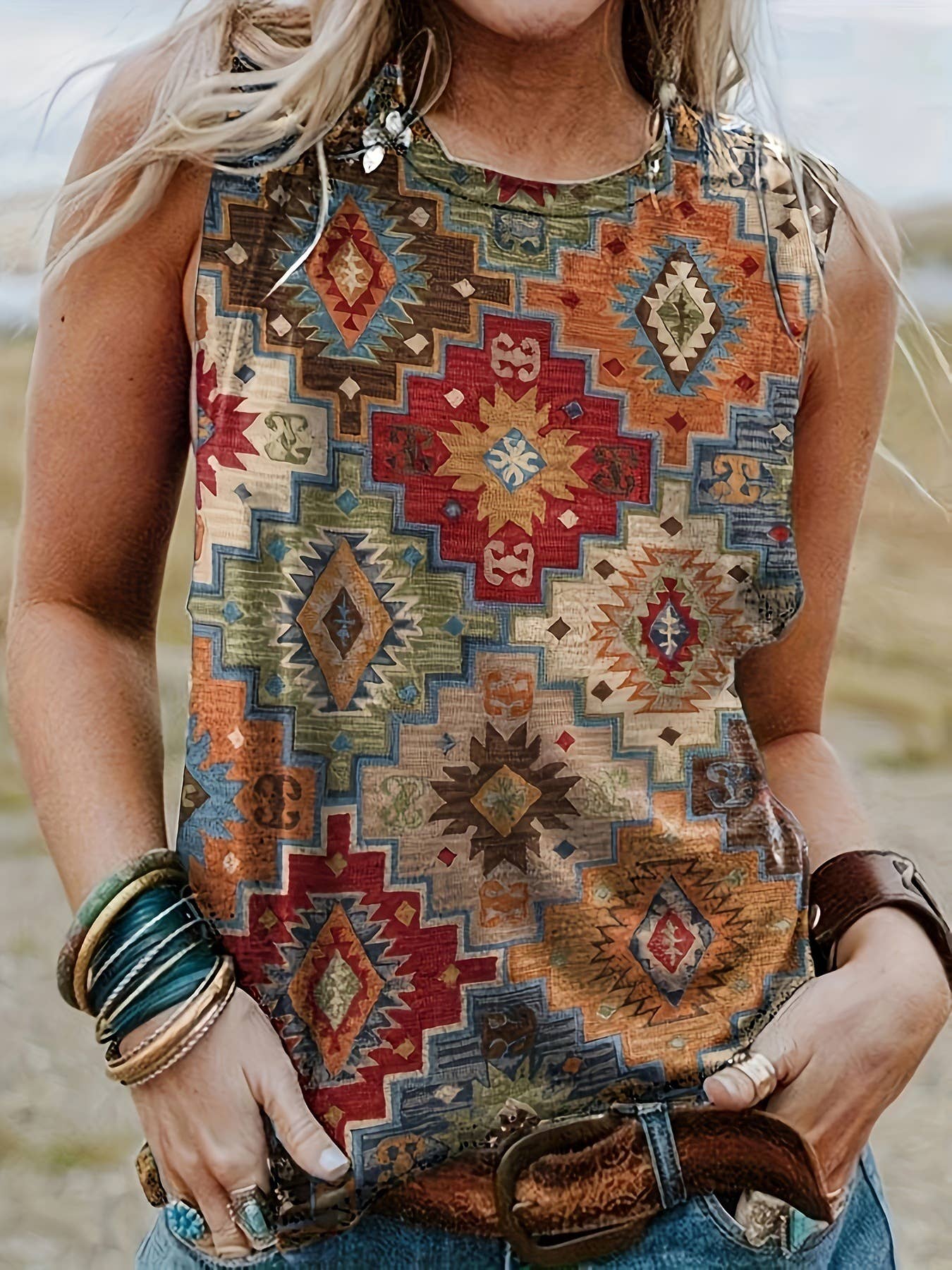 Cowboy Rodeo Graphic Tank Top – Western Style
