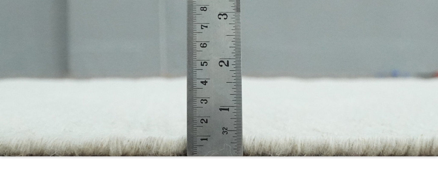 Solid Ivory White Hand made Dari Multi size 5x8, 5x7 and 8x11 Area Rug, Layering, Kids Rug | SOL7