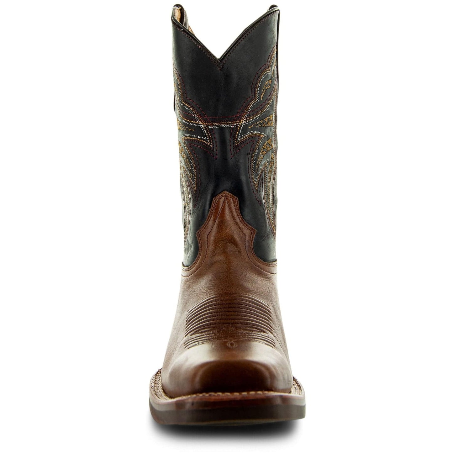 Miel Square Toe Leather Cowboy Boots H4002