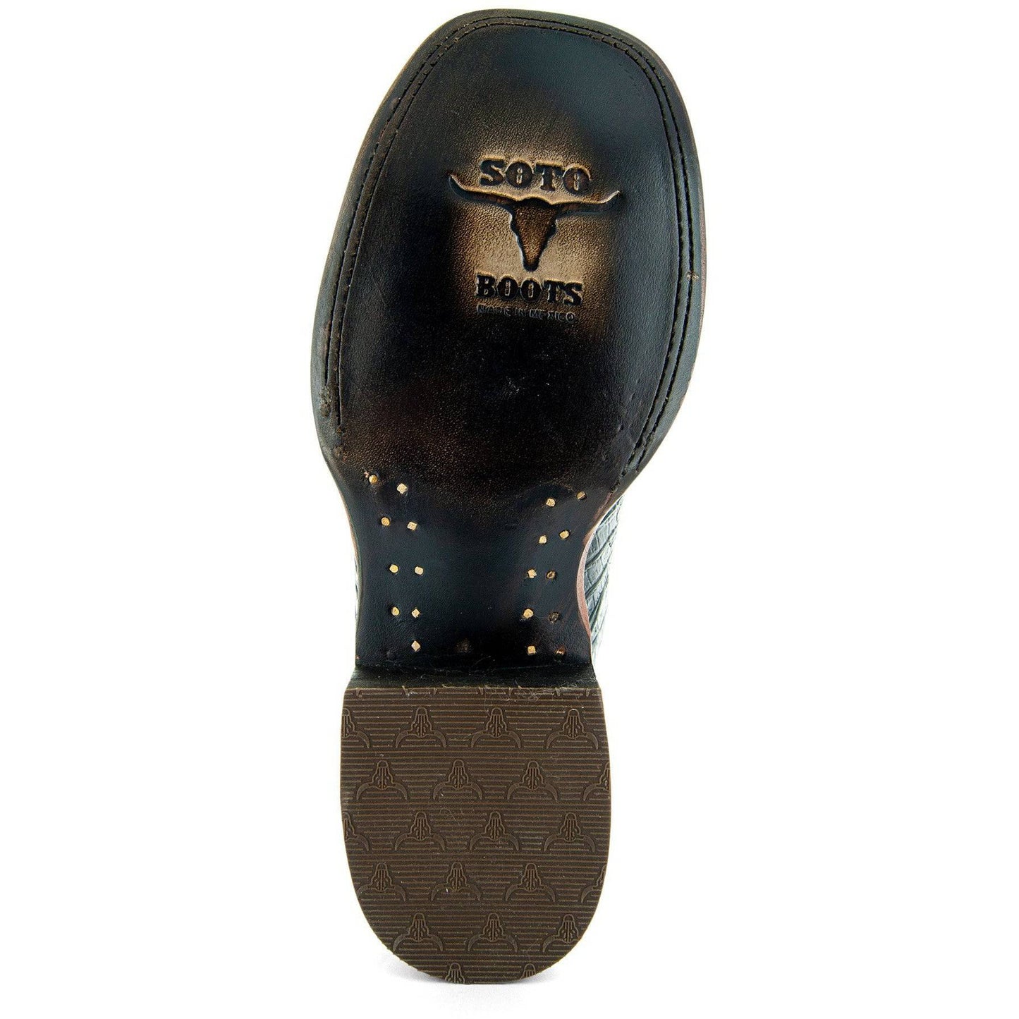 Black Caiman Belly Print Men's Cowboy Boots H4001