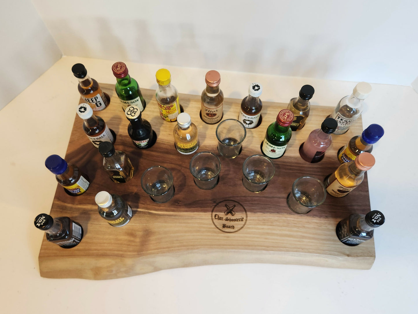 Walnut Char-shooterie board