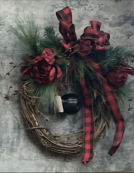 Anytime Crystals Jingle Bell Grapevine Wreath