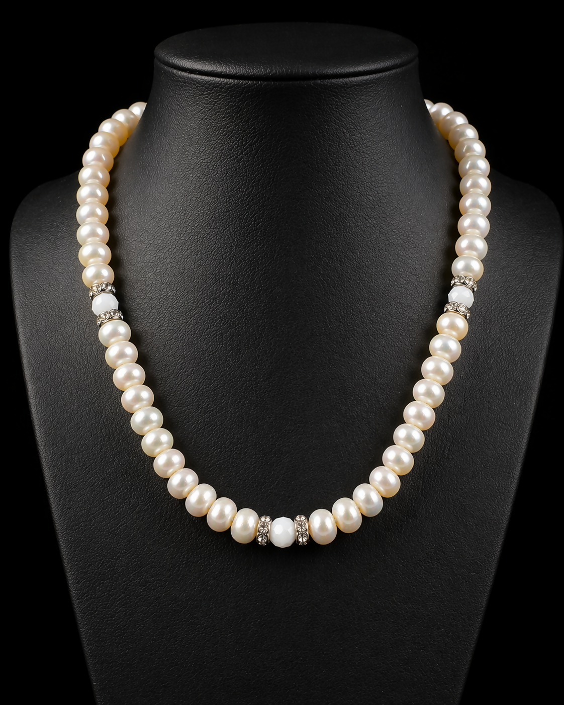 Fresh Water Button Pearls Necklace 16” and Bracelet 6-8” set