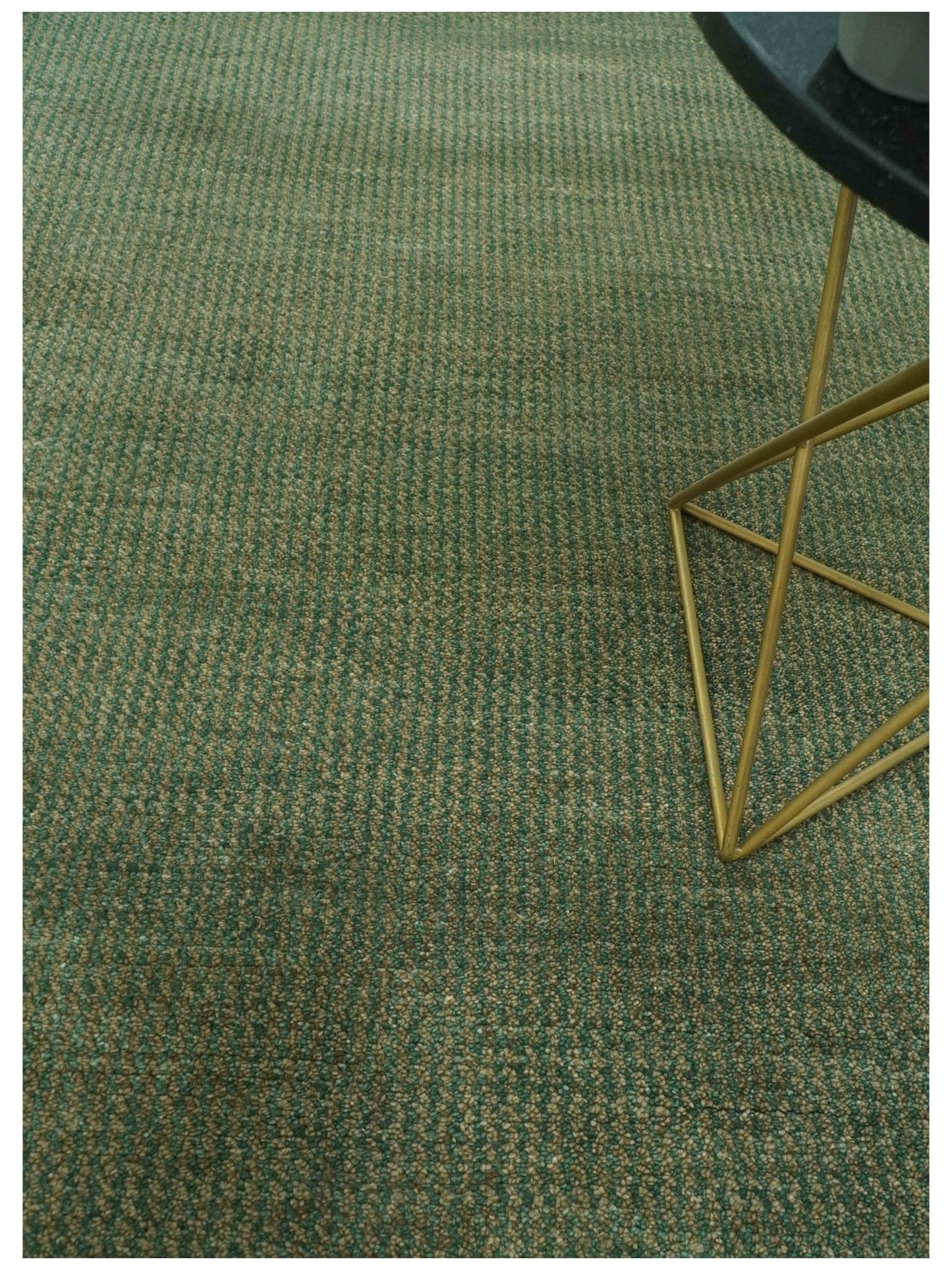 Teal and Brown Modern Contemporary Design Custom Made wool Rug