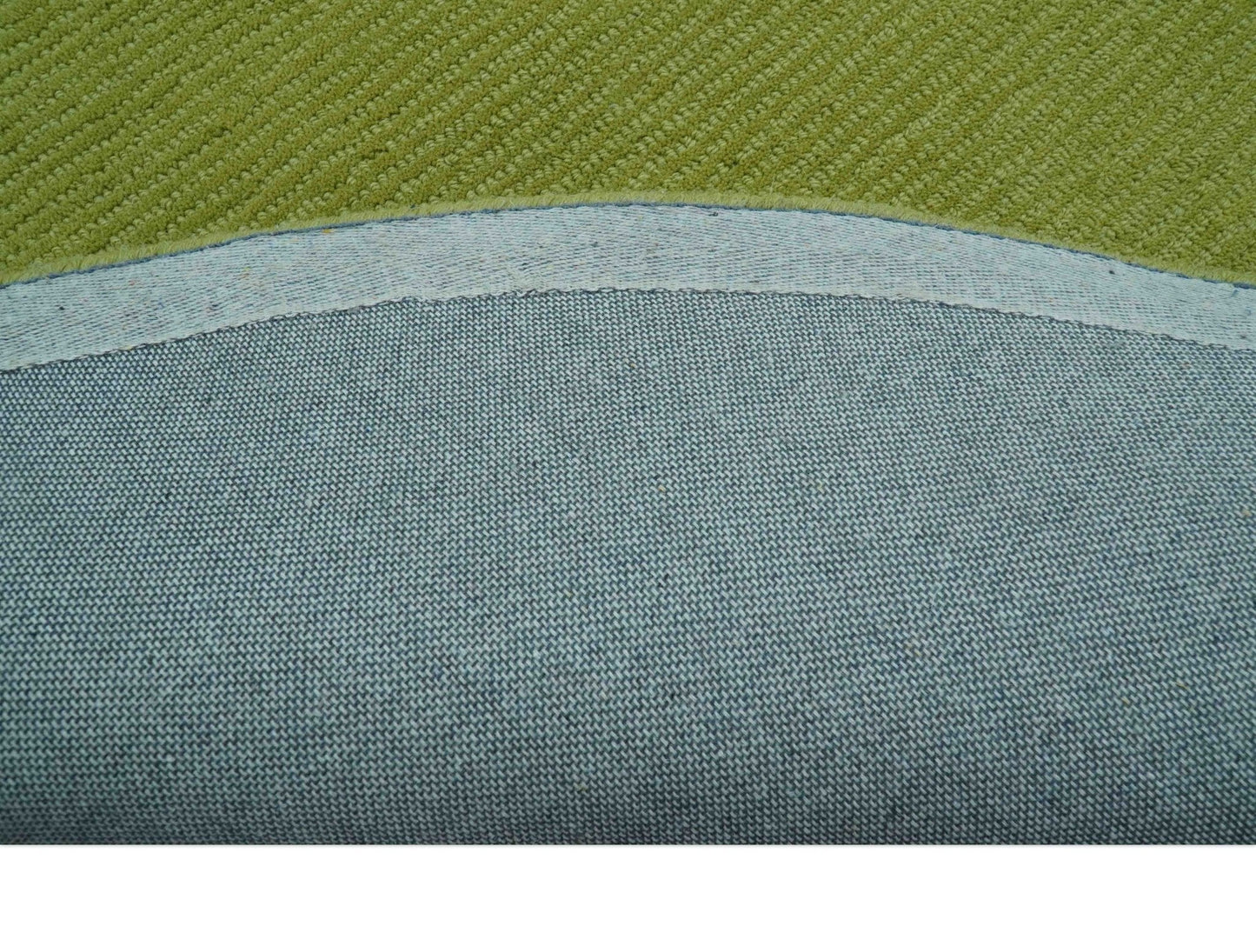 Terra Custom Made Modern Solid Design Green Hand Tufted Wool Rug