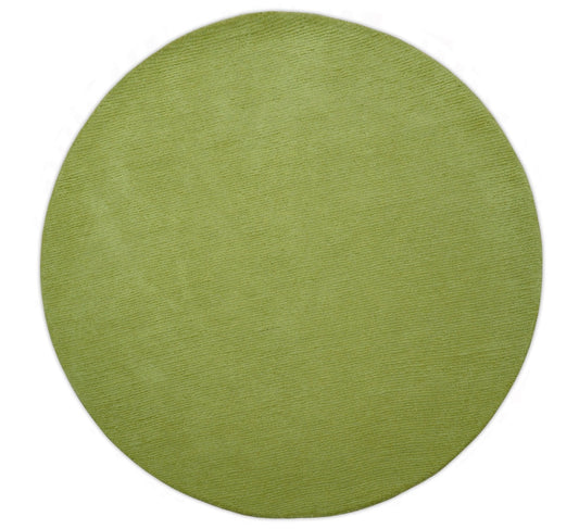 Terra Custom Made Modern Solid Design Green Hand Tufted Wool Rug