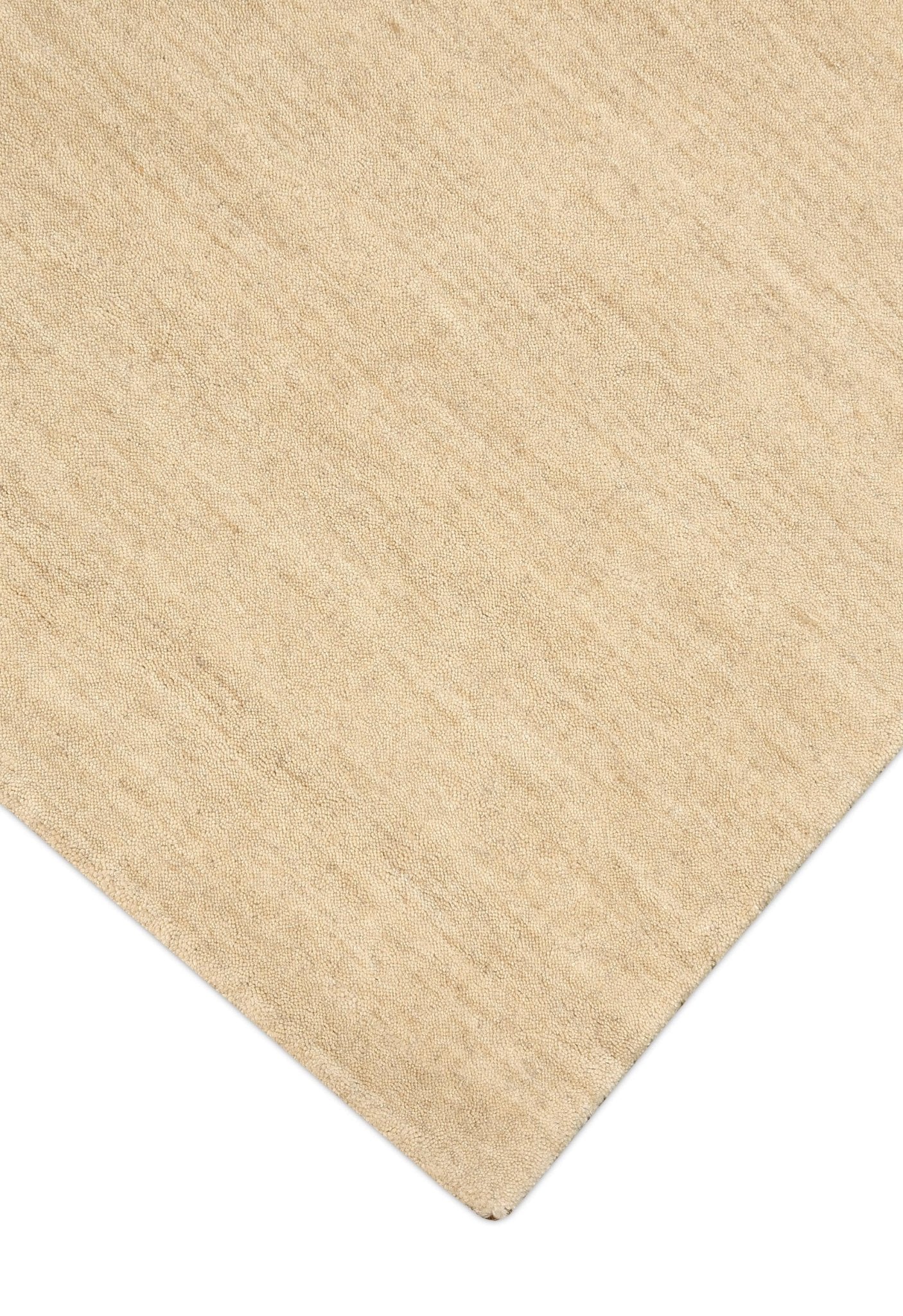 Terrain Hand Loomed Modern Beige Solid Design Wool Area Rug